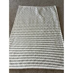 LULLABY KIDS Baby blanket gray white striped lovey fleece